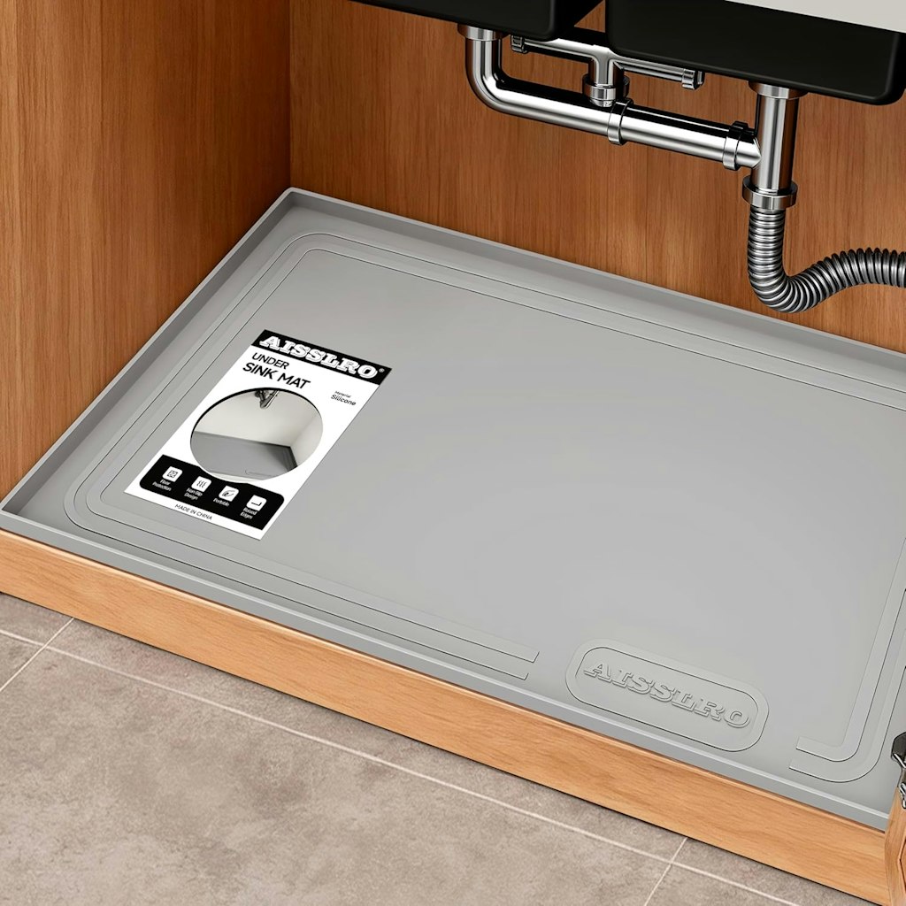 Aisslro 25" x 19" Under Sink Mat: $13