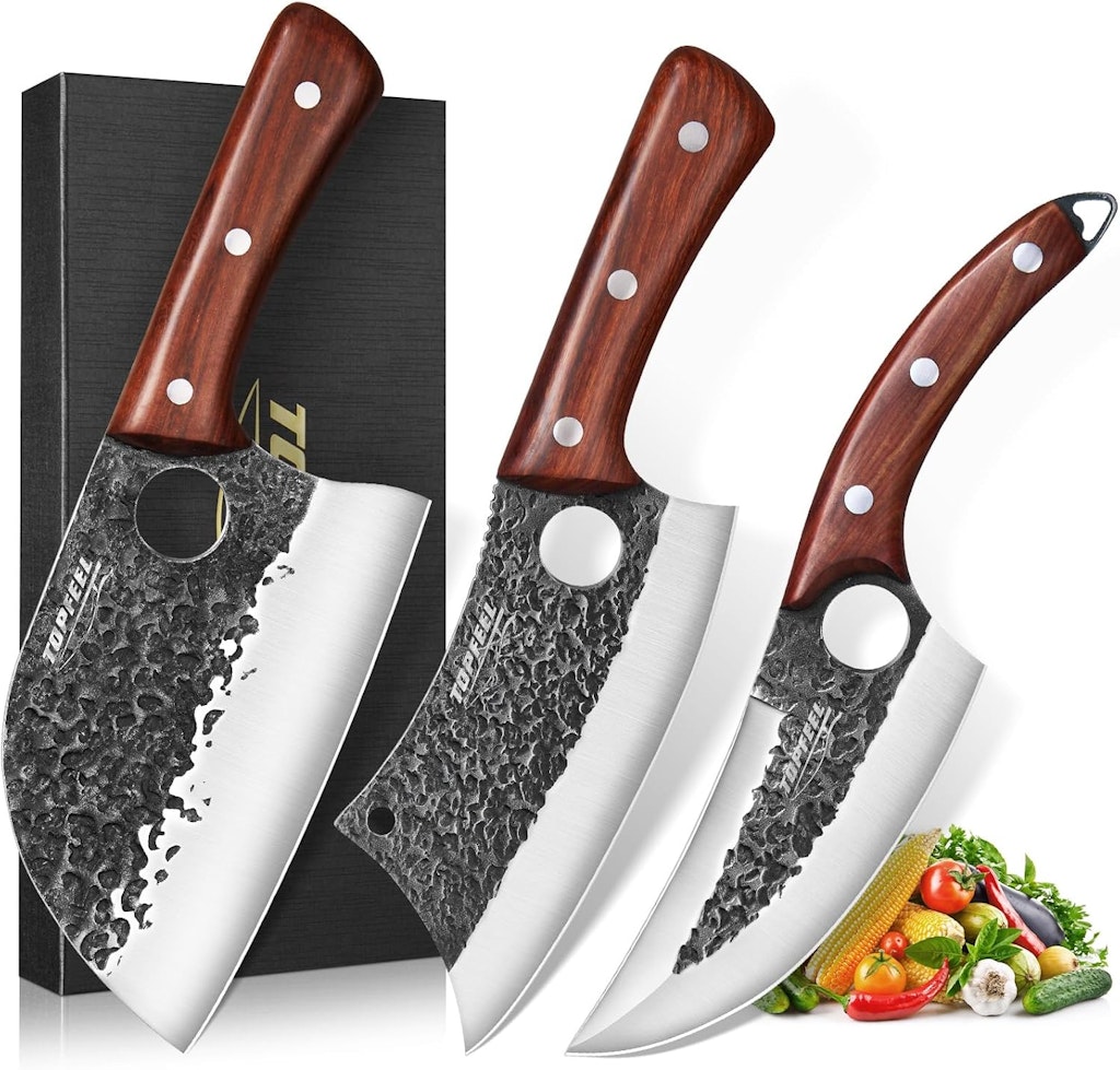 Topfeel 3-Piece Butcher Knife Set: $46