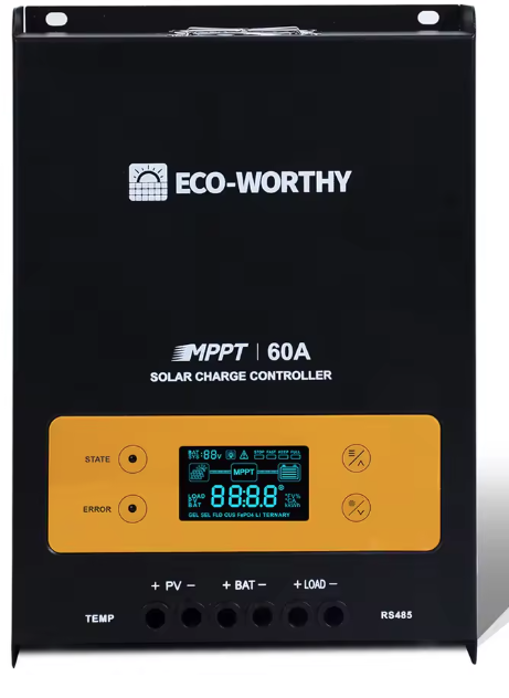ECO-WORTHY 60A MPPT Solar Charge Controller: $122