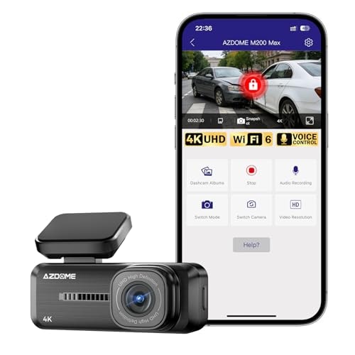 Azdome 4K Front Dash Cam with Voice Control and WiFi 6: $29.99 Azdome 4K Front Dash Cam with Voice Control and WiFi 6: $29.99