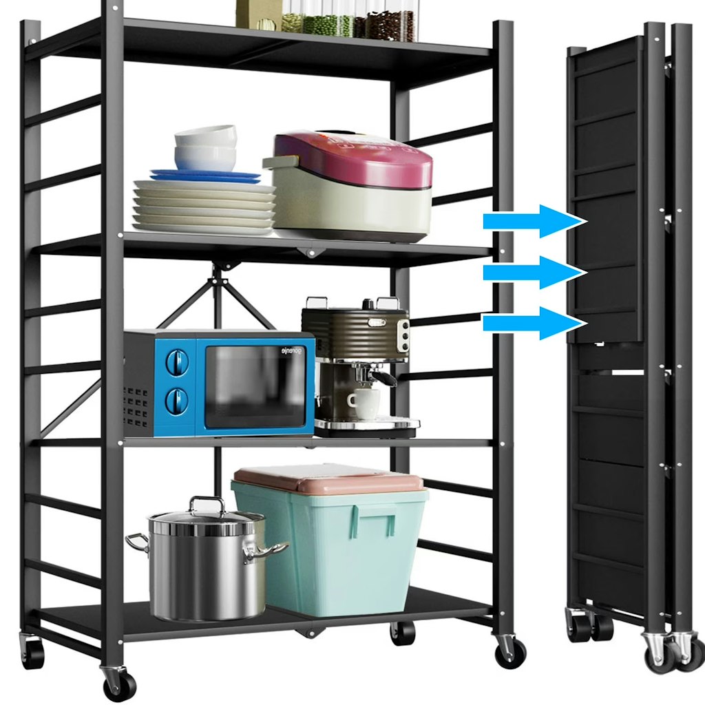 Musment Adjustable 4-Tier Shelving Unit : $50 Musment Adjustable 4-Tier Shelving Unit : $50