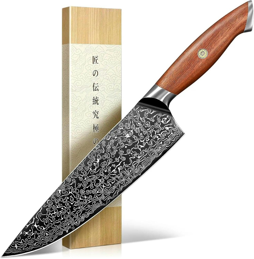 Freelander 8" Damascus Chef Knife: $18