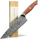Freelander 8" Damascus Chef Knife + free shipping w/ Prime