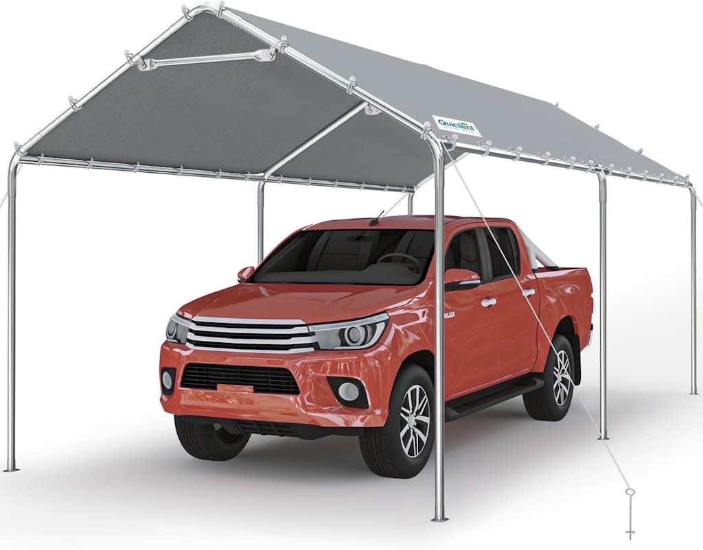Quictent 10x20-Foot Heavy-Duty Galvanized Steel Carport: $147 Quictent 10x20-Foot Heavy-Duty Galvanized Steel Carport: $147
