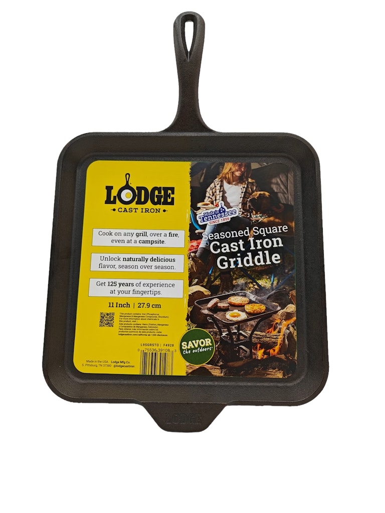 Lodge Cast Iron 11" Savor the Outdoors Seasoned Square Griddle: $25 Lodge Cast Iron 11" Savor the Outdoors Seasoned Square Griddle: $25