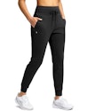 Soothfeel Women's Black Joggers with Pockets for $13 + free shipping w/ Prime