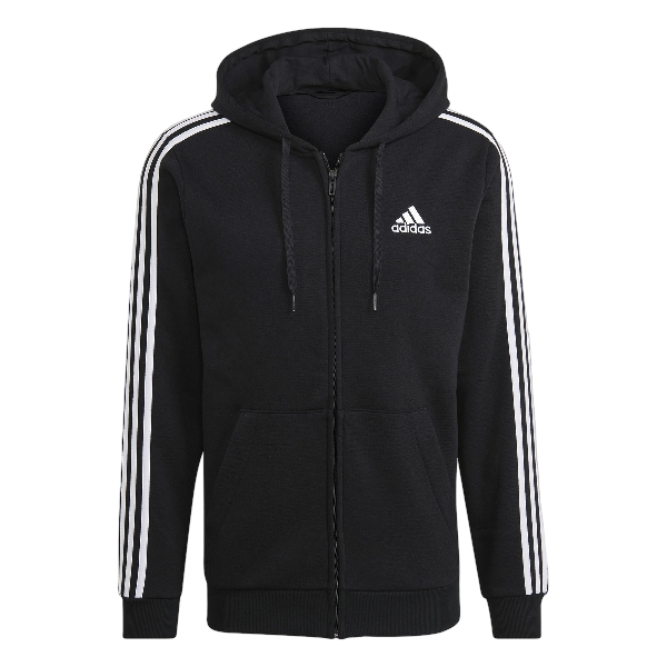 adidas Men's Essentials Fleece 3-Stripes Full-Zip Hoodie: $20