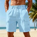 Men's Linen Cargo Shorts for 2 for $17 + $9 shipping