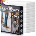 12x9-Foot Plastic Drop Cloths 6-Pack + free shipping w/ $25