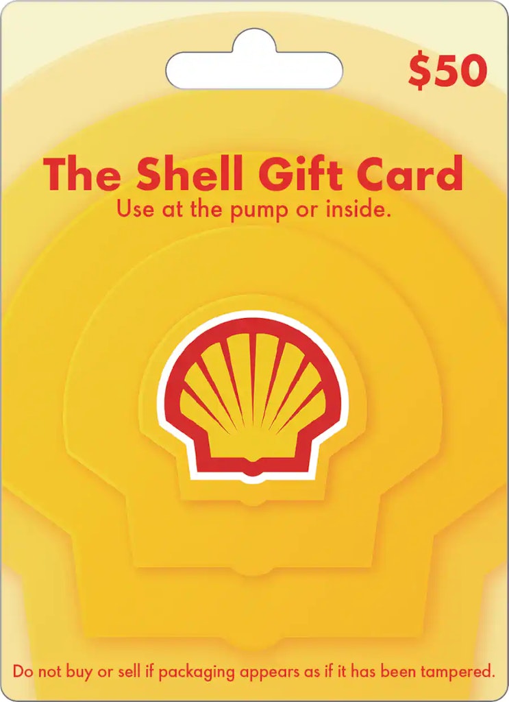 Shell Oil $50 Gift Card: $45