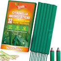 Large Citronella Incense Sticks 12-Pack + free shipping w/ Prime