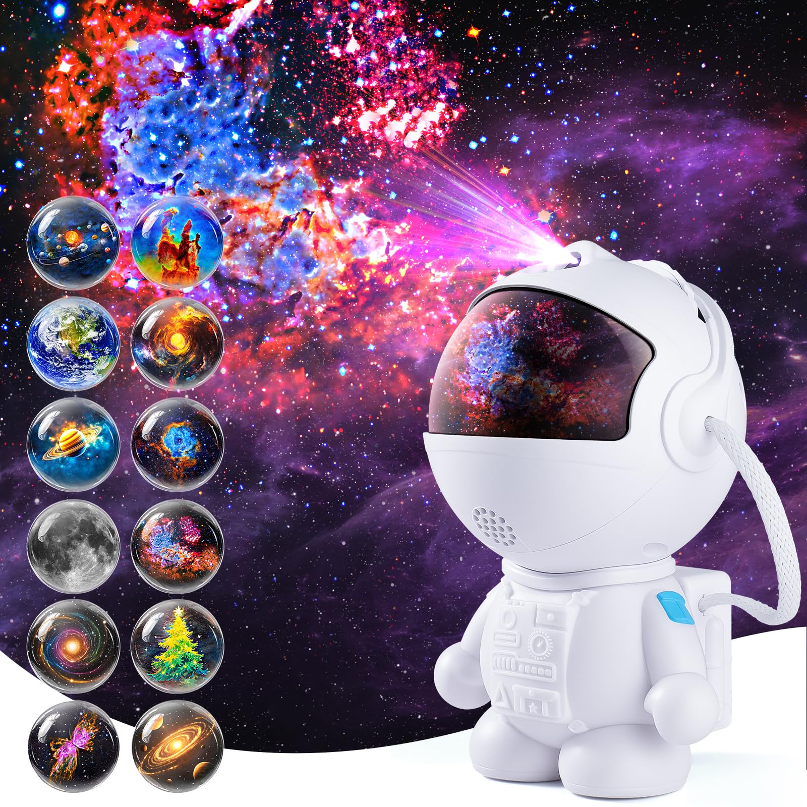 FIRPOW Astronaut Galaxy Projector w/ 12 Space Films
