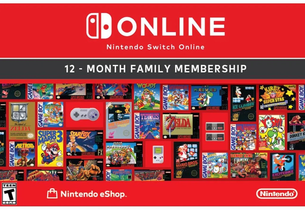 Nintendo Switch Online 12-Month Family Membership: $31