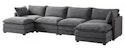 148" Modular L-Shaped Sectional Sofa w/ 2 Ottomans for $755 + free shipping
