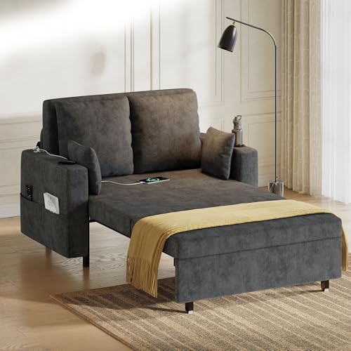 Vortextove 56" 3-in-1 Convertible Sleeper Sofa Bed: $84.99