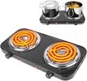 SunshineFace Electric Hot Plate Double Burner for $24 + free shipping