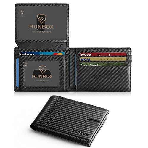 Runbox Men's Slim RFID Leather Bifold Wallet: $4.95
