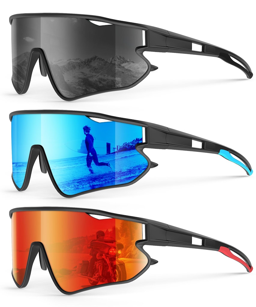 Men's Polarized Sport Sunglasses 3-Pack: $8.49