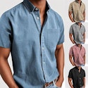 Men's Cotton Short Sleeve Button-Up Work Shirt for 2 for $16 + $9 shipping