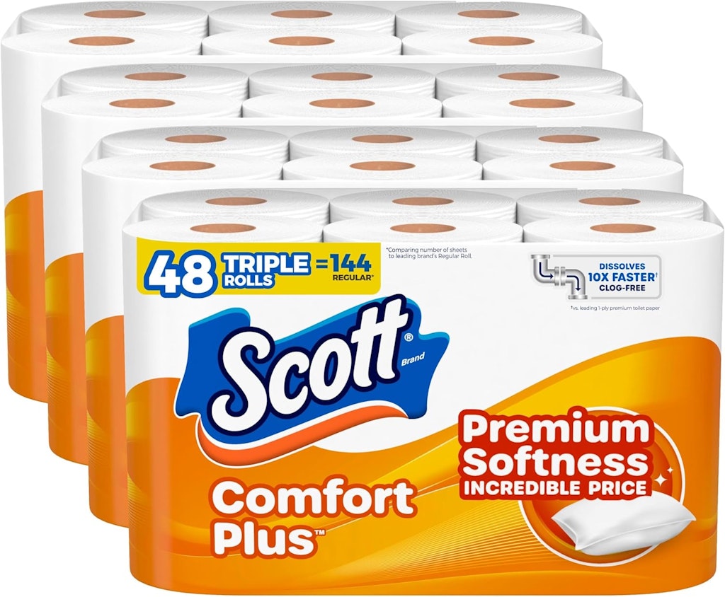 Scott ComfortPlus Triple Roll Toilet Paper 48-Pack: $17 via Sub & Save