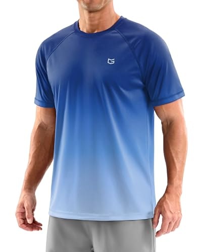 Men's UPF 50+ Short Sleeve Rash Guard Swim Shirt : $9.87