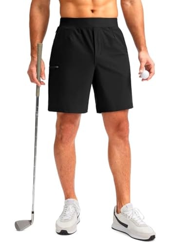 Viodia Men's 7" Golf Shorts 5-Pocket Dry Fit Stretch Shorts: $9.89