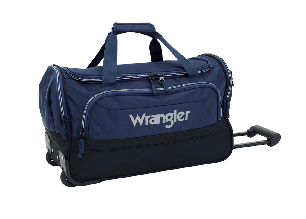 Wrangler 21" Deluxe Polyester Rolling Duffel: $26