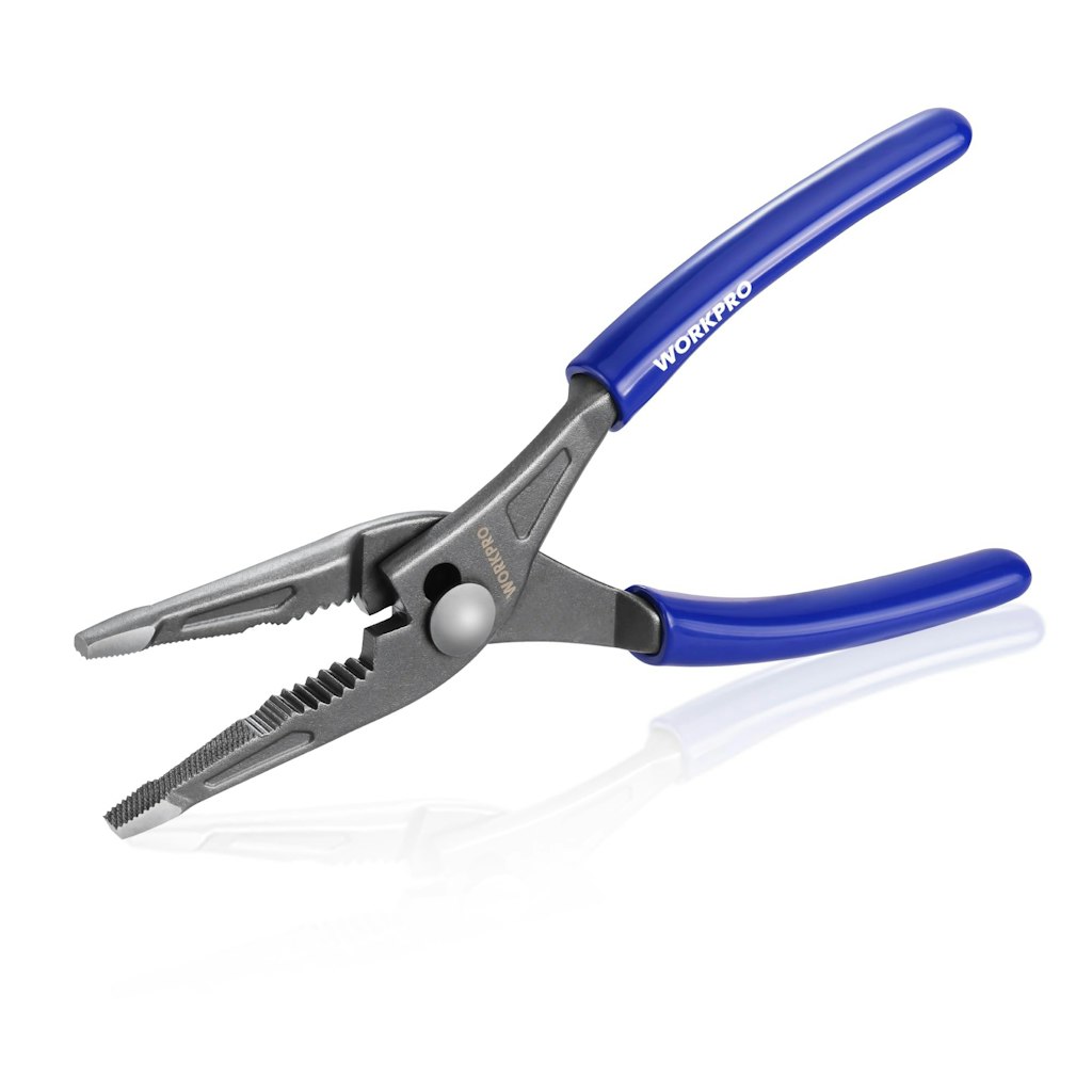 Workpro 8" Long Nose Slip Joint Pliers w/ 3-Zone Serrated Jaw: $12