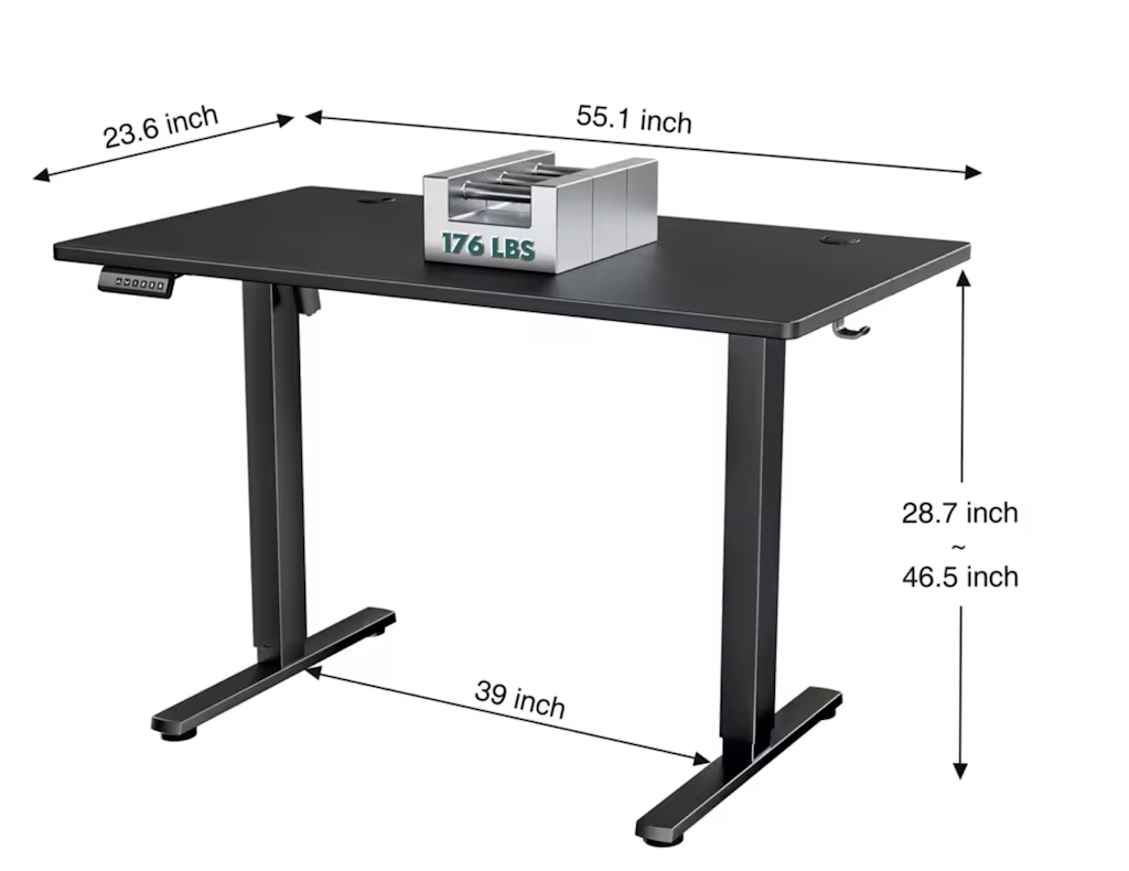 Electric Height Adjustable Standing Desk : $69