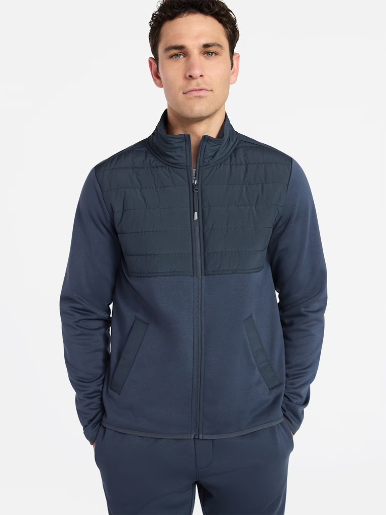 Athletic Works Men's Full Zip Mock Neck Hybrid Jacket: $11