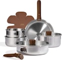 Carote 13-Piece Tri-Ply Stainless Steel Cookware Set w/ Detachable Handle for $50 + free shipping