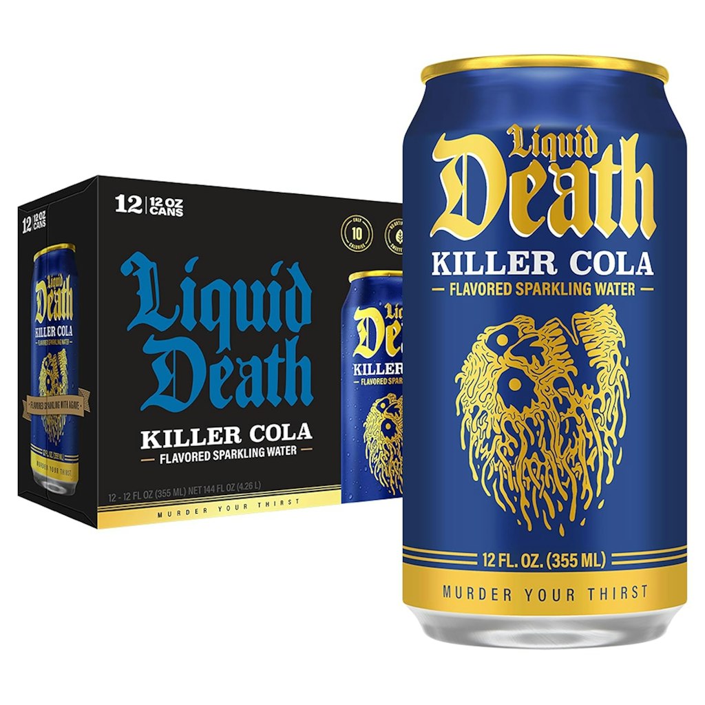 Liquid Death Soda-Flavored Sparkling Water 12-oz. Can 12-Pack: $7.37 via Sub & Save 