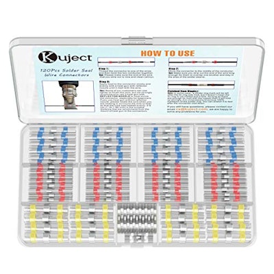 Kuject Heat Shrink Solder Seal Wire Connectors 120-Pack for $5 + free shipping w/ Prime