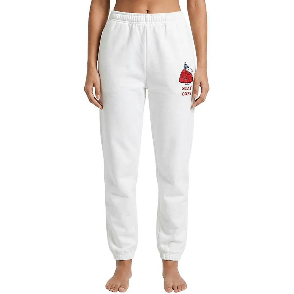 Unisex Officially Licensed Peanuts Snoopy Stay Cozy Embroidered Sweatpants: $5