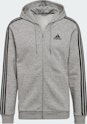 adidas Men's Essentials Fleece 3-Stripes Full-Zip Hoodie + free shipping