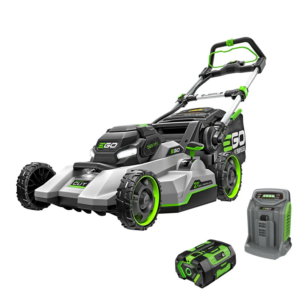 EGO Power+ 56V Cordless 21" Lawn Mower Kit w/ 2 56V Batteries and Charger: $649 EGO Power+ 56V Cordless 21" Lawn Mower Kit w/ 2 56V Batteries and Charger: $649