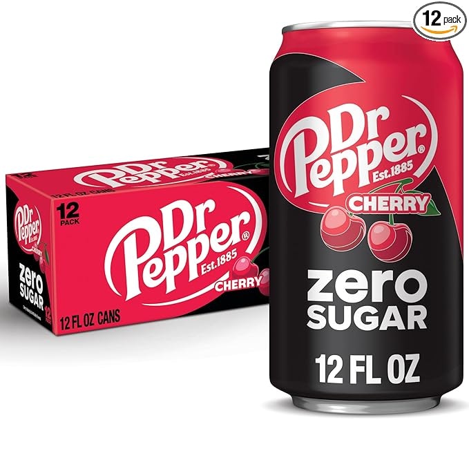 Dr Pepper Cherry Zero Sugar Soda 12-oz. 12-Pack: $5