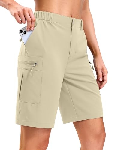 Pudolla 9" Women's Hiking Cargo Shorts: $14.99 Pudolla 9" Women's Hiking Cargo Shorts: $14.99