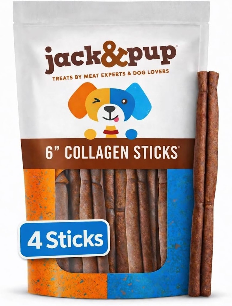 Jack & Pup 6" Collagen Sticks 4-Pack: $4 Jack & Pup 6" Collagen Sticks 4-Pack: $4