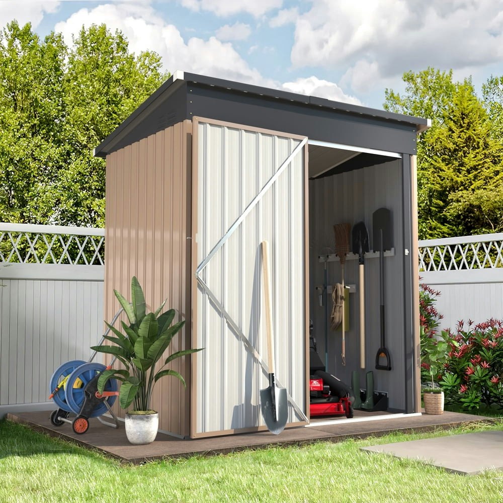 Yodolla 5 x 3-Foot Outdoor Metal Storage Shed: $103
