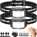 Rechargeable LED Headlamp 2-Pack for $10 + free shipping w/ Prime