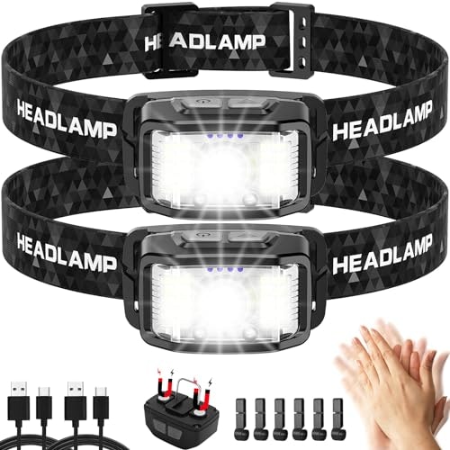 Rechargeable LED Headlamp 2-Pack: $9.59
