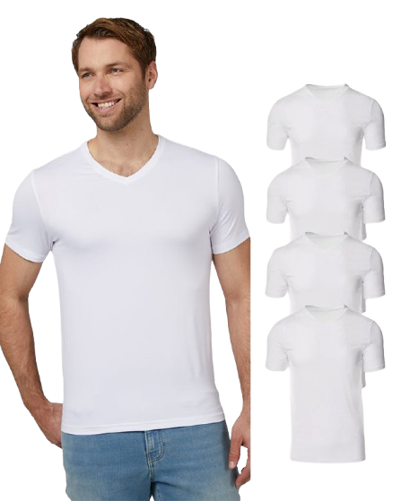 32 Degrees Men's Cool Classic V-Neck T-Shirt 4-Pack: $13