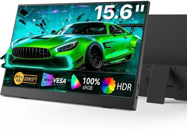 Uperfect 15.6" 1080p Portable Monitor w/ Stand: $49