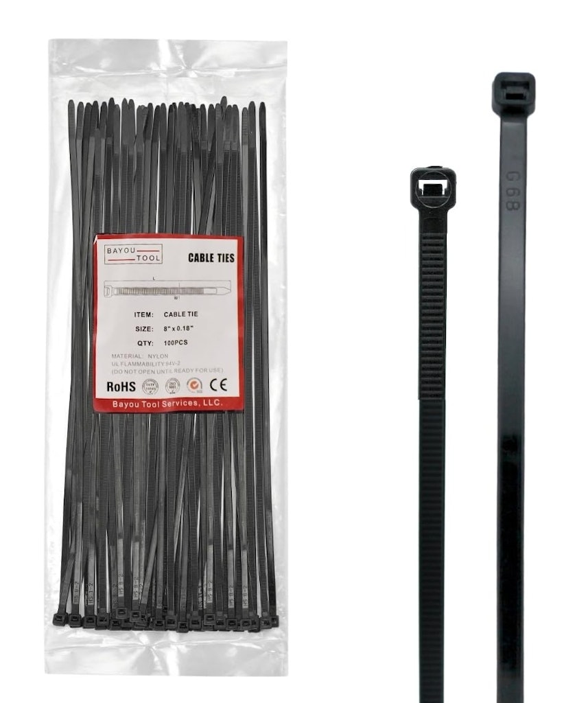 8" Black Nylon Zip Ties 100-Pack: 1 cent 8" Black Nylon Zip Ties 100-Pack: 1 cent