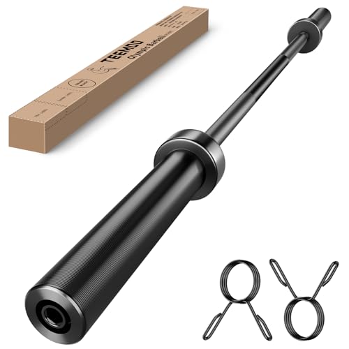 TEEMOO Olympic Barbell Bar w/ 2 Spring Collars