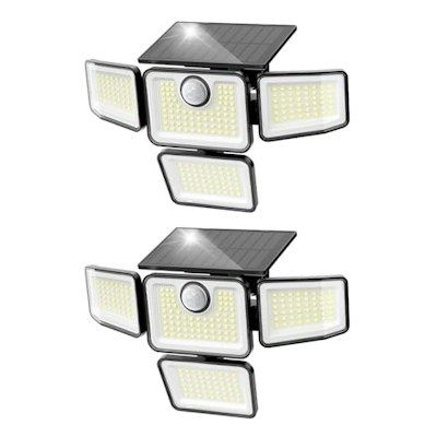 4-Head Solar Motion Sensor Security Light 2-Pack for $16 + free shipping w/ Prime