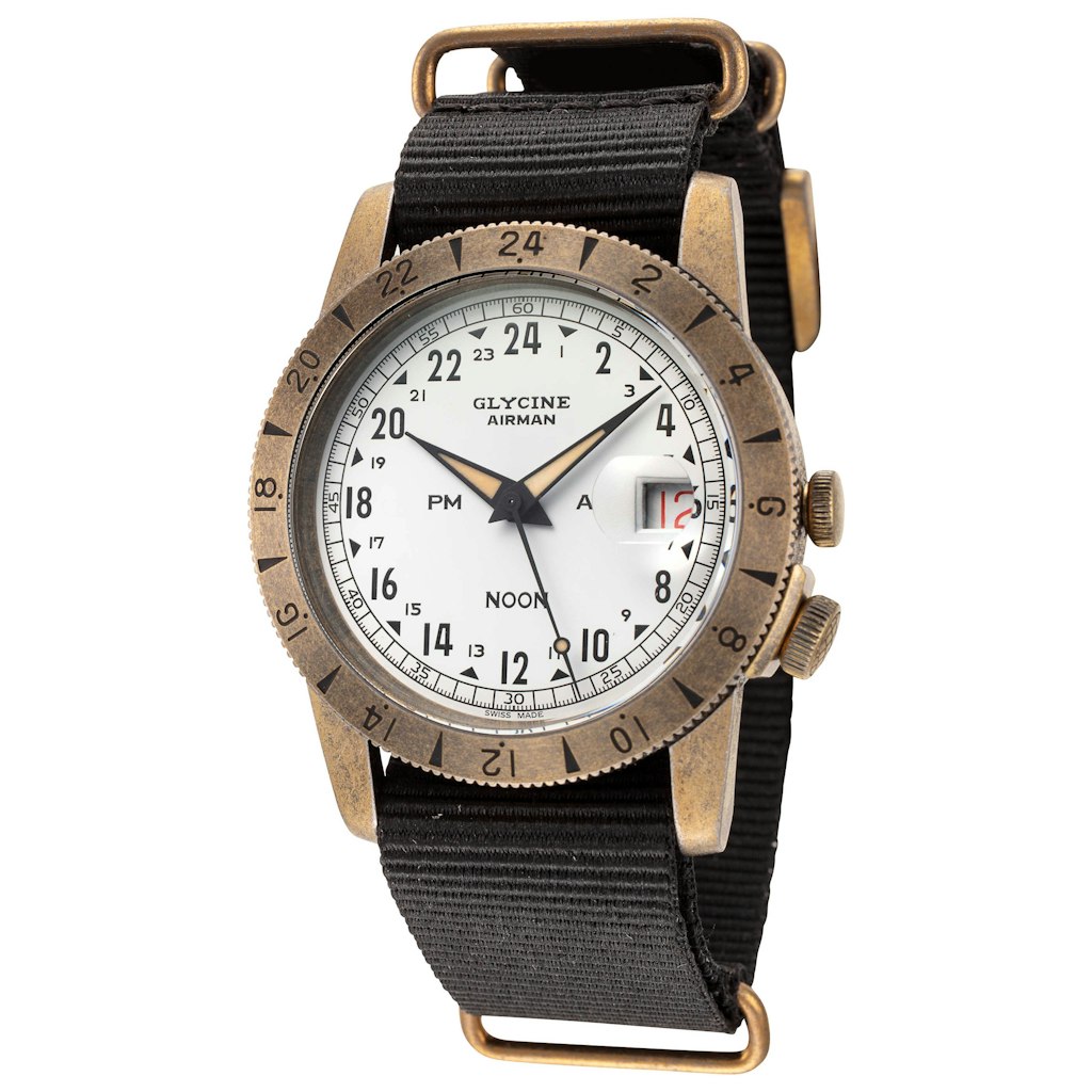 Glycine Airman Vintage Noon Automatic Watch: $549
