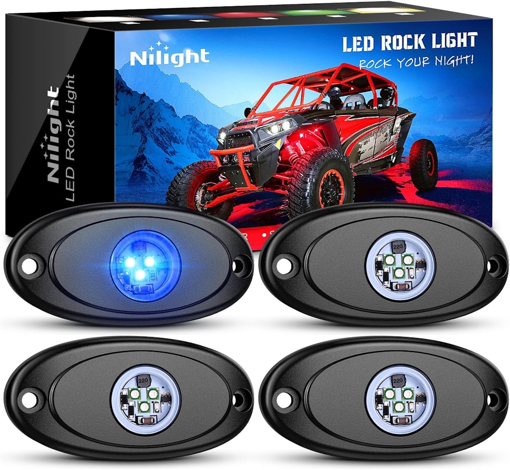 Nilight 4-Piece LED Rock Light Pods: $21