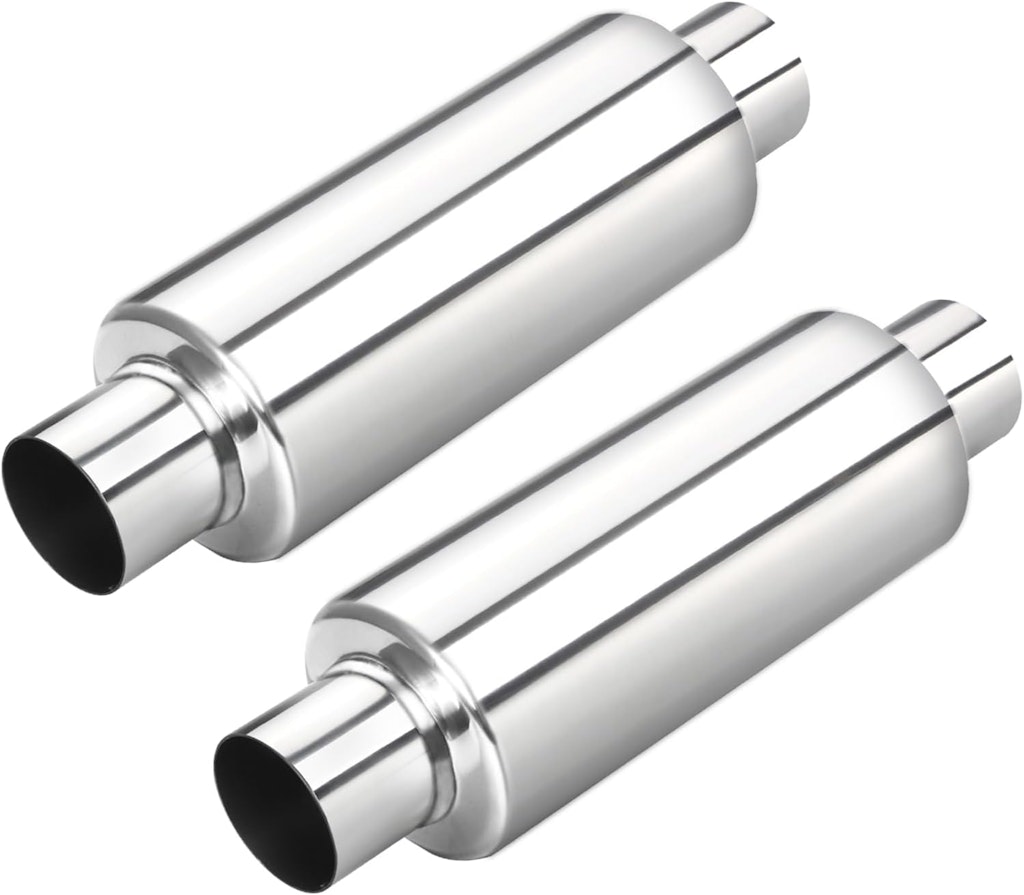 LCGP 2.25" Inlet Universal Resonator Muffler 2-Pack: $35 LCGP 2.25" Inlet Universal Resonator Muffler 2-Pack: $35